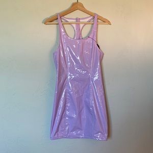 Size small latex halter dress